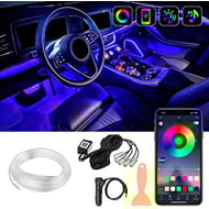 Banda Smart RGB luminoasa pentru interiorul masinii, Lumini controlabile prin aplicatie