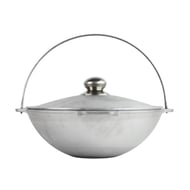 Ceaun din aluminiu alimentar, capacitate 4 L, cu suport si capac, Brizoll (model asiatic)