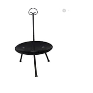 Gratar disc din otel, din taler de tractor, realizat manual, picioare detasabile, maner rece, grosime 3,5 mm, diametru 46 centimetri