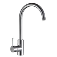 Baterie bucatarie din otel inoxidabil, monocomanda, racorduri incluse, Fleko FZXC-410, cromat