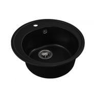 Chiuveta din compozit de granit pentru bucatarie negru metalic ELEFANT PREMIUM 510 LUNA