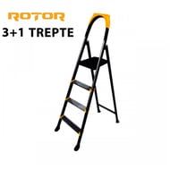 Scara metalica vopsita, 3 trepte + platforma cu sistem antialunecare, Rotor