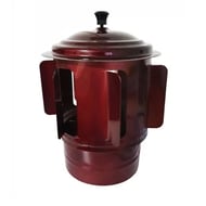 Palarie burlan, cocos horn emailat rotativ, maro, 120 mm