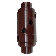 Burlan recuperator caldura, Rotund Email, otel, diametru 120 mm, maro