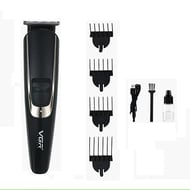 Masina de tuns profesionala, cu acumulator, 4 gratare 1-4 mm, lama din otel inoxidabil, indicator led baterie, negru