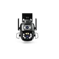 Camera De Supraveghere 355°, Dubla 4+4MP 4K, IP66, Alarma, 4x Zoom, MICROFON, NIGHT VISION