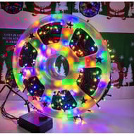 Instalatie De Craciun, Tip Rola, Lungime 50 m, Cu 8 Jocuri De Lumini, Alimentare 220V, Protectie IP44, Pentru Interior/Exterior, Multicolora