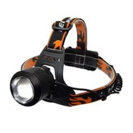 Lanterna frontala cu Zoom, 2 led-uri T6 si XPE, alb/albastru, acumulator 2x3.7v 8800mAh