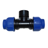 Teu compresiune PEHD, filet interior, D 20mm x 1/2"