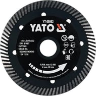 Disc diamantat de taiere continuu, 125x22.2x1.3 mm, taiere umeda si uscata, Yato YT-59982