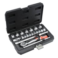 Trusa chei tubulare, Yato YT-38561, 6-22 mm, patrat 3/8 inch, 22 bucati