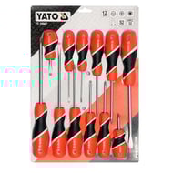Set 12 surubelnite cu varf magnetic, CrV, maner ergonomic, profil PH, plat si SQ, profil PH, Yato YT-25967