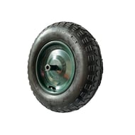 Roata roaba cu camera, janta metalica 3.50-8, ax subtire 14 mm