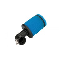 Filtru aer sport cu cot 90 grade, diametru 35 mm, albastru