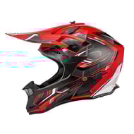 Casca cross Atv, Enduro FGN PLUS, culoare rosu/negru, marimea M (57-58)