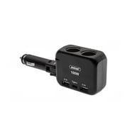 Adaptor Priza Auto, 100W, 2 x Soclu Auto, 2 x USB-A, 1 X USB-C, Rotire 90°, 12/24V