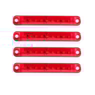 Set 4 lampi laterale gabarit LED, remorca / platforma / camper, tensiune 12V-24V, lumina rosie
