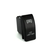 Intrerupator Profesional Auto LED LIGHT BAR cu Martor Avertizare Luminos , Putere: 12V, 20A sau 24V, 10A , Dimensiune: 4,5 x 2.5 cm. Model cu 5 pini