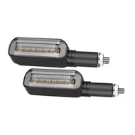 Set 2 semnalizari moto cu led 12V, semnalizare galbena și pozitie, brat cauciuc