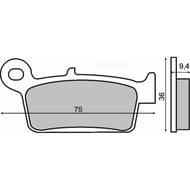 Placute frana spate Cross/Enduro Gas Gas, Honda, Kawasaki, Suzuki, Yamaha, Peugeot, Sachs 50-650cc, RMS