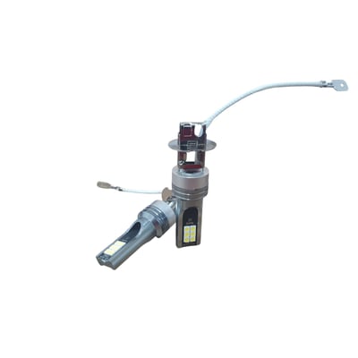 Set 2 Becuri Led Auto, H3, 120W, Lumina Alb-Rece, 15.000 Lumeni, 6000K, model GZ-3030 125SMD