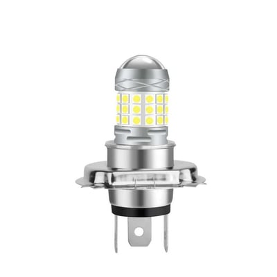 Becuri Auto LED H4 cu Două Faze Cu Lupă - 42 SMD 6000K - 10000LM - Putere 120W