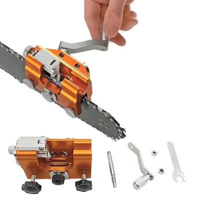 Dispozitiv pentru ascutit lant drujba (tip manivela)