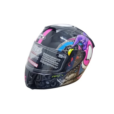 Casca moto integrala FGN cu ochelari de soare, FMVSS 218, Jester Pink, marimea XL (61-62)