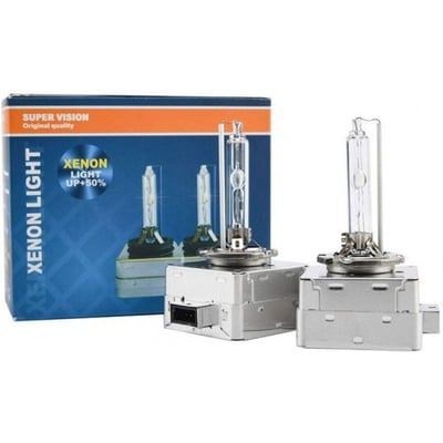 Set Becuri D1S Auto Xenon pentru far White Knight, 35W, 6000K