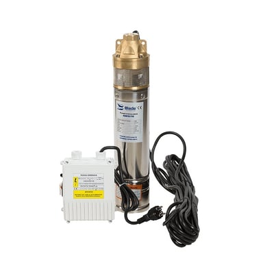 Pompa submersibila cu turbina, Blade, 4SKM-150 Pro, 1100 W, refulare 99 m, 2.6m³/h, panou de comanda, bobinaj cupru