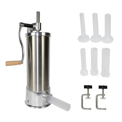 Masina de umplut carnati, 5 Kg, 6 x palnii incluse, vertical din inox, Elefant KY-2010