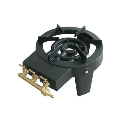 Arzator tip pirostrie exterior din fonta cu 3 robineti (7.7 kW), diametru 300mm, gaz, GPL butelie