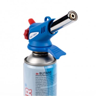 Cap arzator cu aprindere quartz, alimentare la butelie cu filet, albastru, KLL-8812