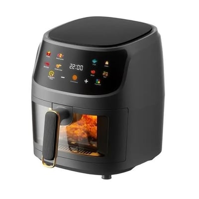 Friteuza cu aer cald, Air Fryer, afisaj digital, fereastra de previzualizare, LCD Touch Control, capacitate 10L, 3500w