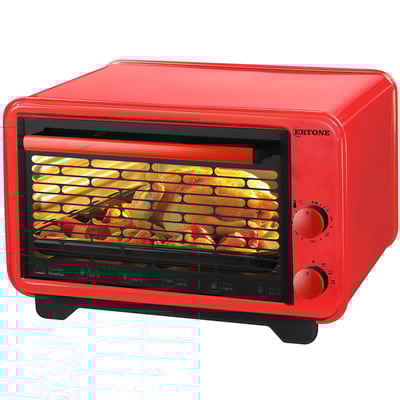 Cuptor electric Ertone Ertone MN9135RS, 36 litri, 1420 W, inaltime reglabila, 2 tavi, rosu