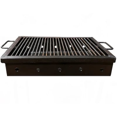 Gratar Romanesc de gradina fix si mobil 50x35 cm, Fabricat Manual, Negru