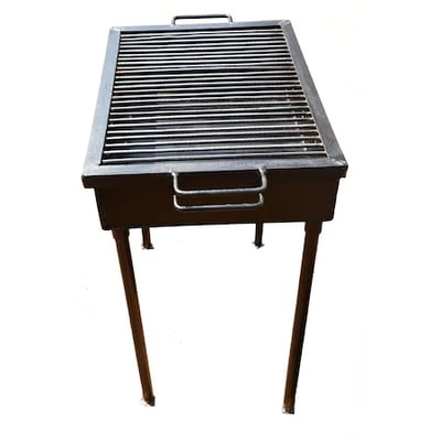 Gratar Romanesc de gradina fix si mobil 50x35 cm, Fabricat Manual, Negru