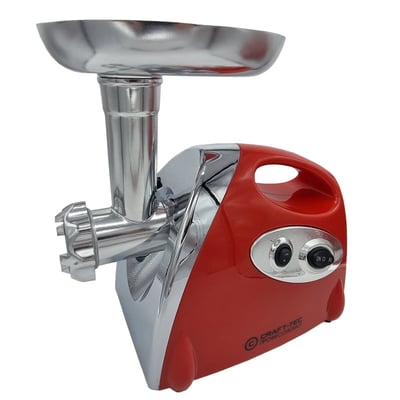 Masina de tocat carne Craft-Tec Rosie 3500W, Accesorii rosii, carnati, chiftele, 3 site, functia revers, motor cupru