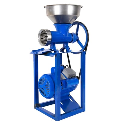Masina de tocat carne cu palnie si motor electric Nr.32 Altai, 2.5KW, 1400RPM, Fonta, Albastra