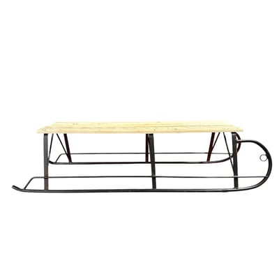 Sanie din metal si lemn de fag, lungime 120 cm
