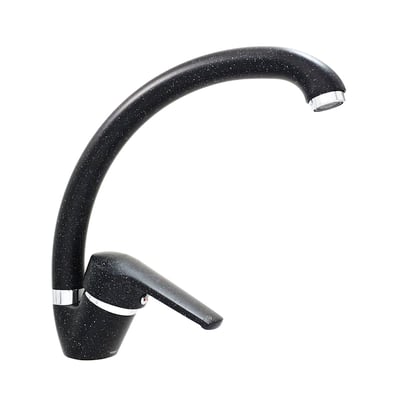 Baterie bucatarie, rotativa, monocomanda, cartus ceramic, negru, Fleko FZUF-MD275