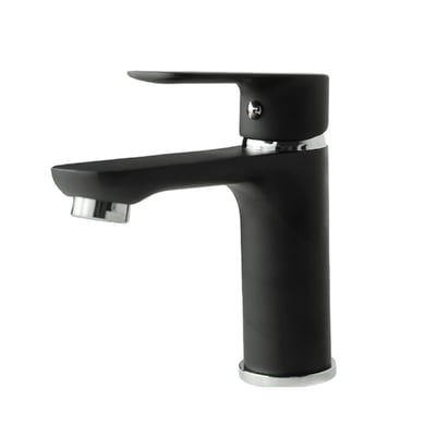 Baterie baie pentru lavoar, HI-NON H181-FD-439, montaj stativ, monocomanda, finisaj negru