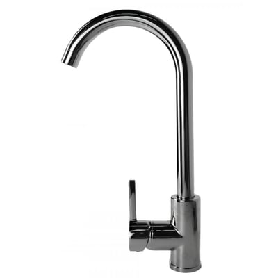 Baterie bucatarie din otel inoxidabil, monocomanda, racorduri incluse, Fleko FZXC-410, cromat