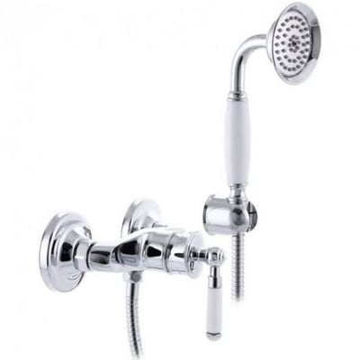 Baterie de dus, alama, monocomanda cu para de dus, culoare cromat, Mixxus Premium Vintage 003,