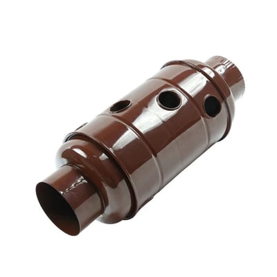 Burlan recuperator caldura, Rotund Email, otel, diametru 120 mm, maro