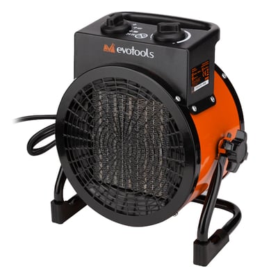 Aeroterma aer cald, electrica, Evotools EH 2000, 2 kW, 220 V, 2 trepte de putere, rezistenta ceramica