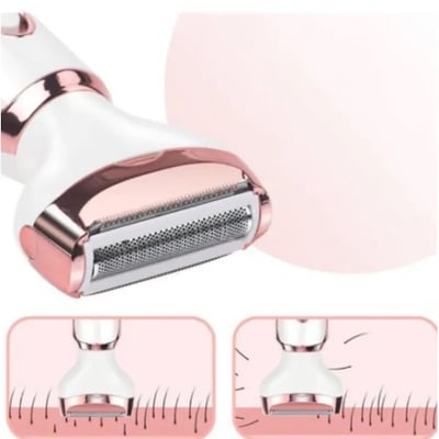 Aparat de ras electric, reincarcabil, 4 in 1 cu accesorii, portabil, alb