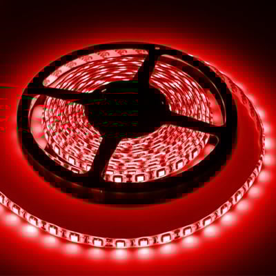 Banda led 5 metri, 12v, lumina culoare rosu, 7.2w, ip65