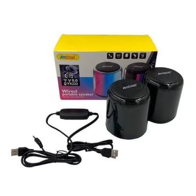 Set 2 boxe 5Wx2, Iluminare RGB, USB Power, 5.0, control volum, pentru pc / laptop