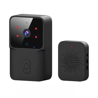 Sonerie Fara fir Wireless VideoGuest, vedere nocturna, Control la distanta prin aplicatie dedicata TuyaSmart, Raza de actiune pana la 150m, Cu microfon bidirectional, Negru, Miromoto®